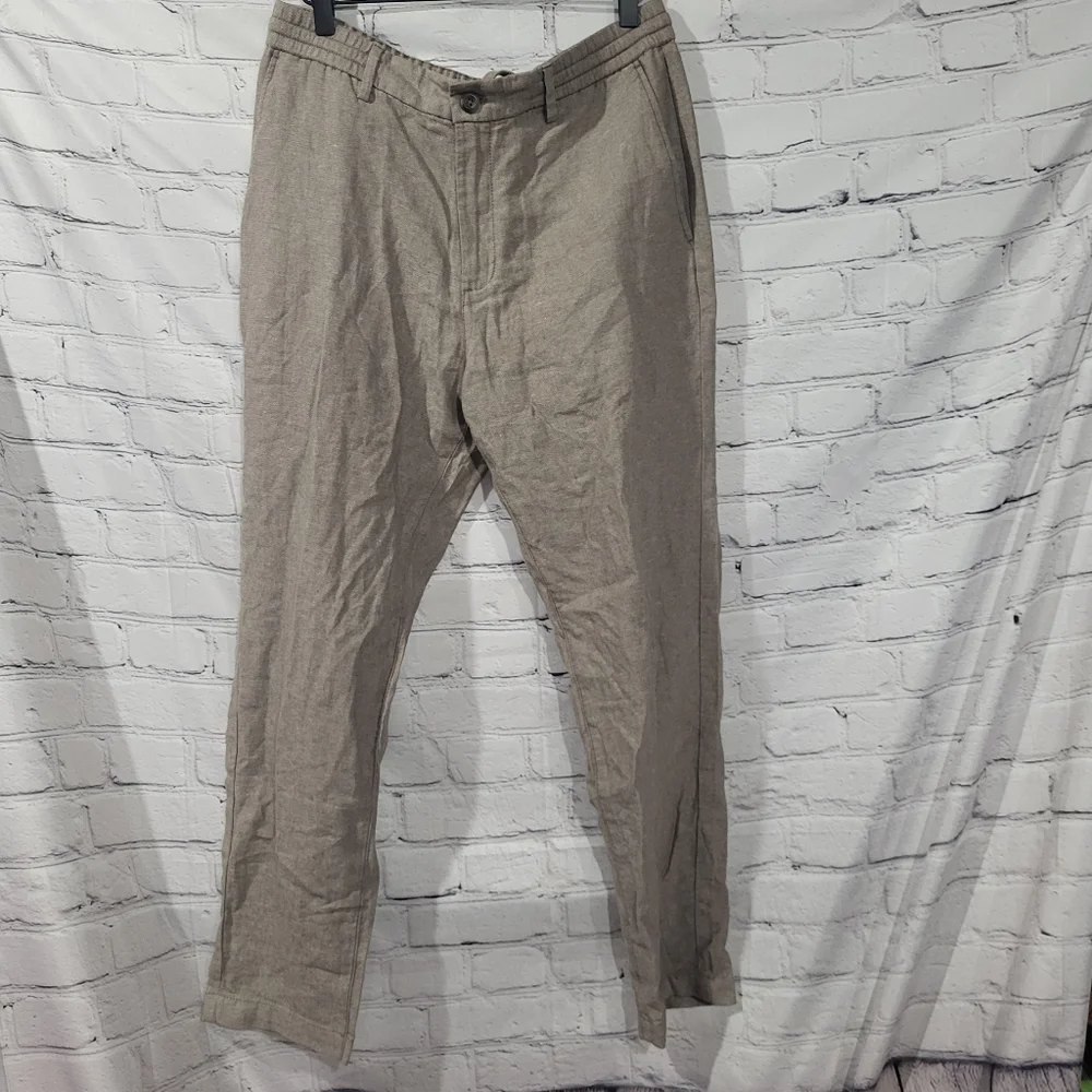 Men's Tan Pants 32x32. Banana Republic Linen Blend
